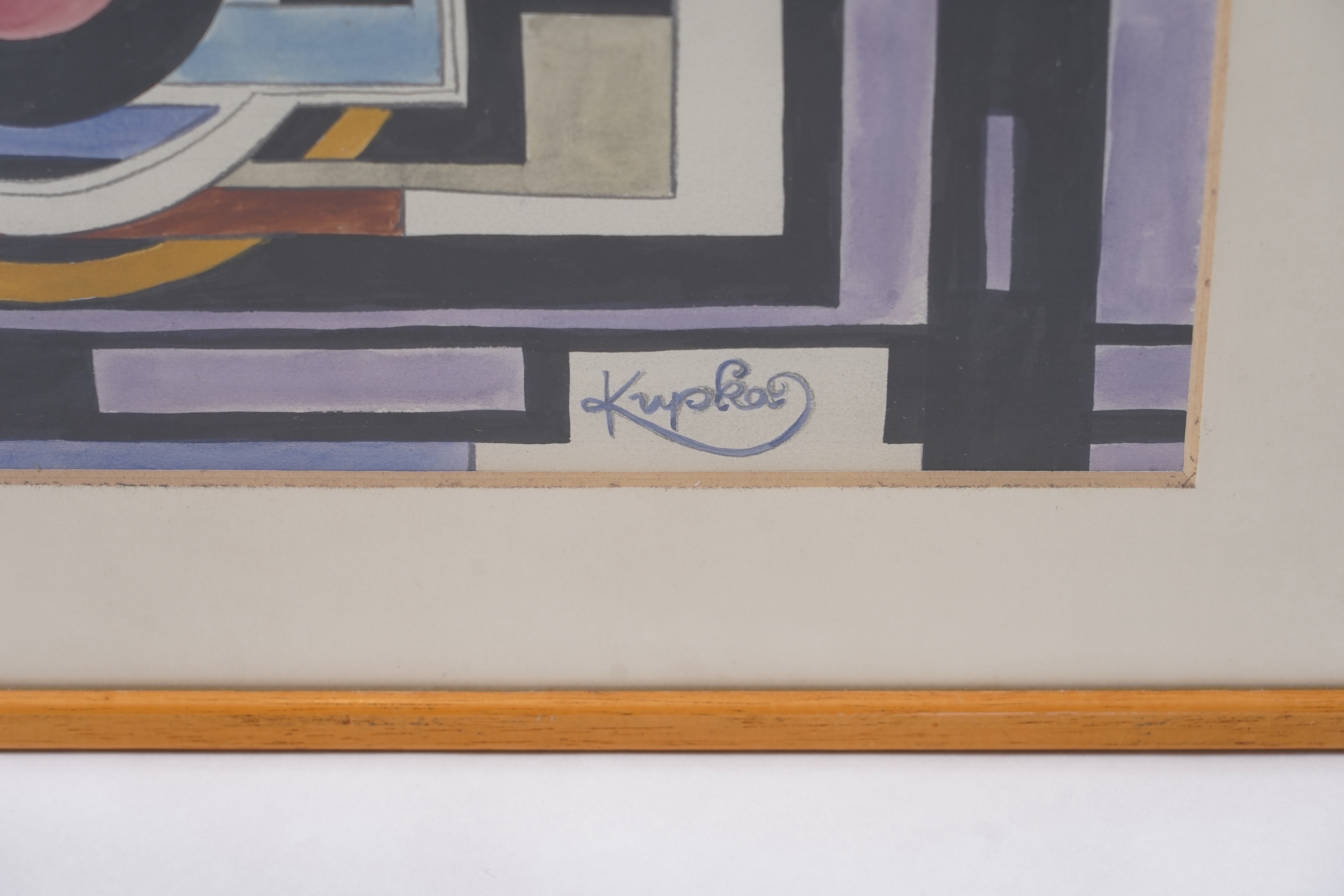 Manner of Frantisek Kupka, Czech 1871-1957, Modernist composition with circles